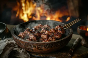 recette Brochettes de sanglier au miel noir