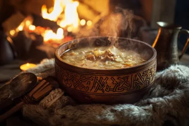 recette Soupe fumée de pois chiches aux écorces de pin