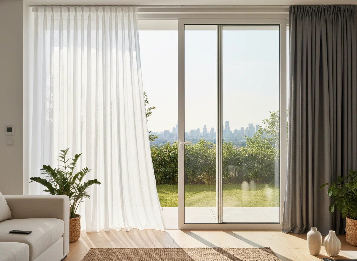 Quel rideau pour une baie vitrée coulissante ? Nos idées déco - Image 1