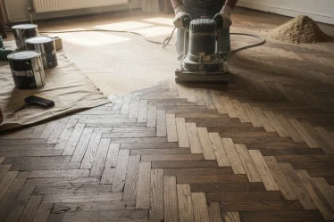 Rénover un parquet massif abîmé : Ponçage et finition - Image 1