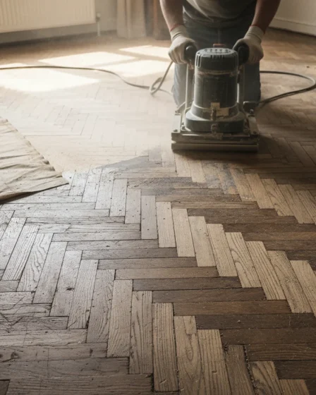 Rénover un parquet massif abîmé : Ponçage et finition - Image 1