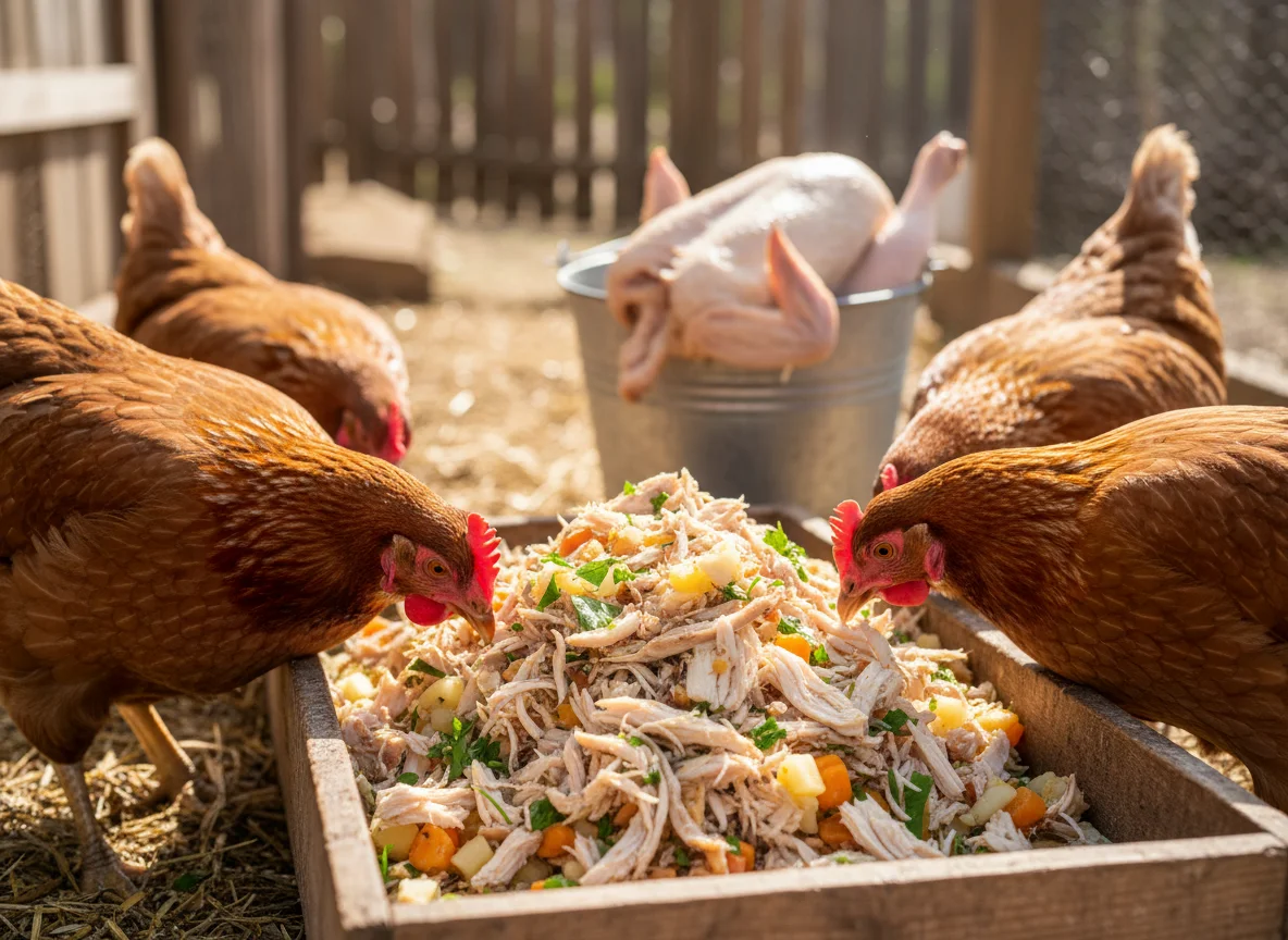 Peut-on donner une carcasse de poulet aux poules ? La réponse - Image 1