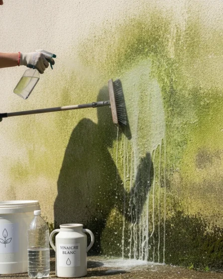 Nettoyer un mur extérieur au vinaigre blanc : Mode d'emploi - Image 1