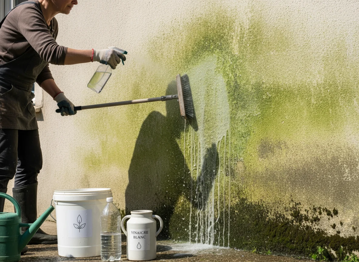 Nettoyer un mur extérieur au vinaigre blanc : Mode d'emploi - Image 1