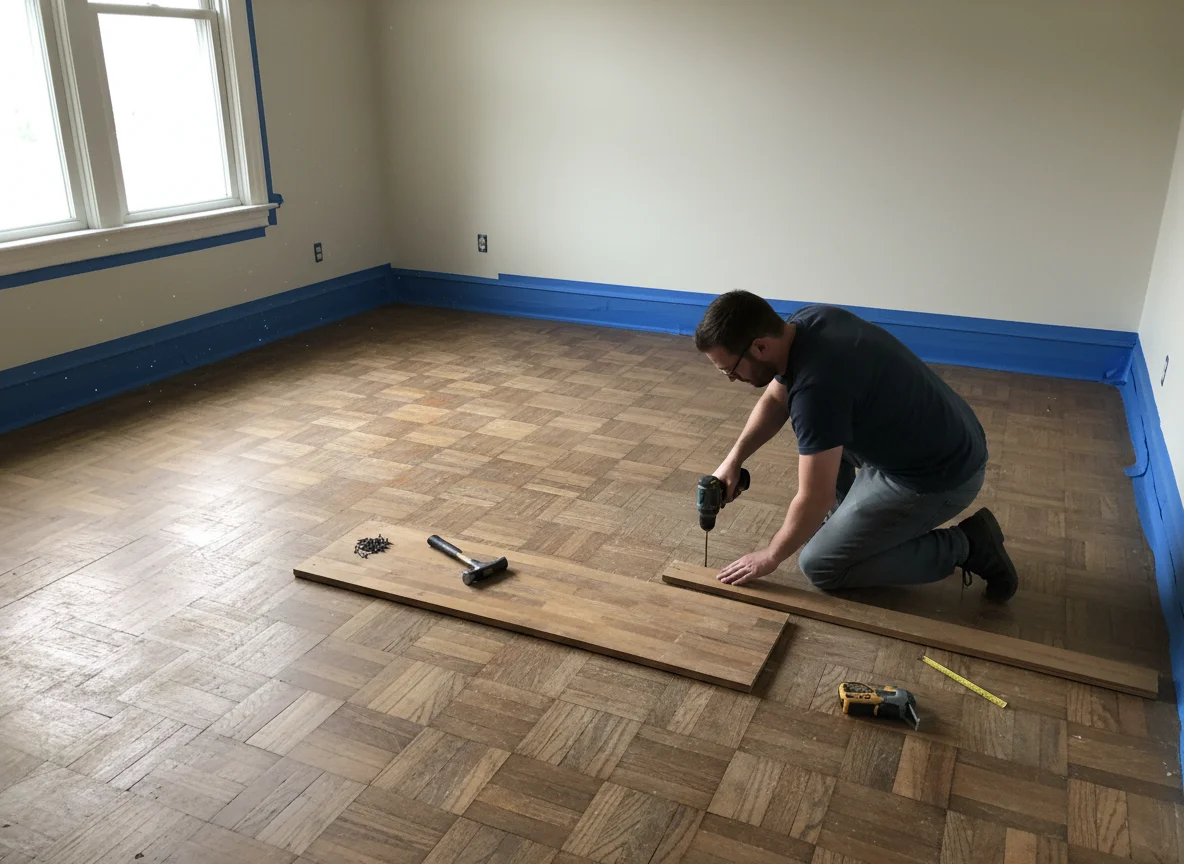 Rénover un parquet massif abîmé : Ponçage et finition - Image 2