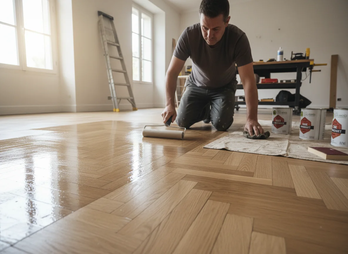 Rénover un parquet massif abîmé : Ponçage et finition - Image 3