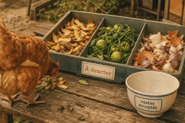 Aliments à ne pas donner aux poules : épluchures et crus à écarter