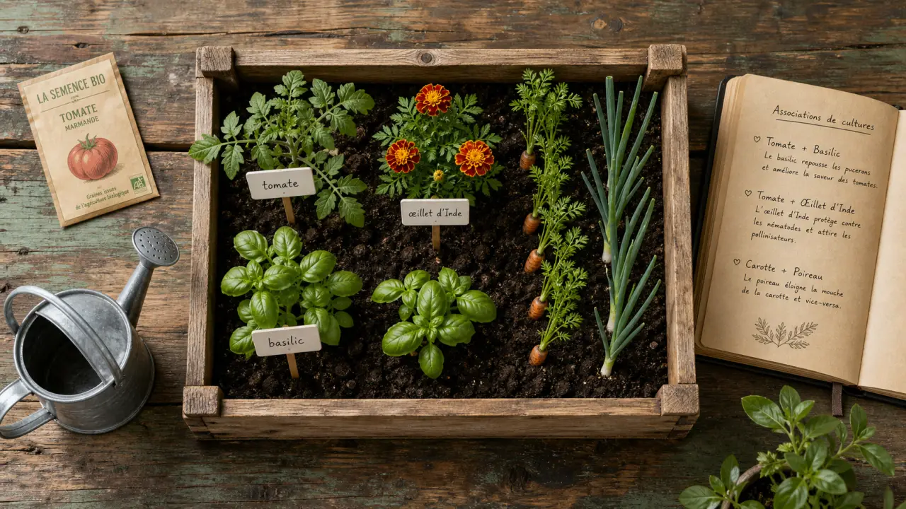 Association de plantes au potager : duos utiles et voisins à éviter, plants et étiquettes au potager