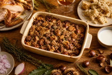 Farce noel pour volaille aux marrons, cognac et chair à saucisse