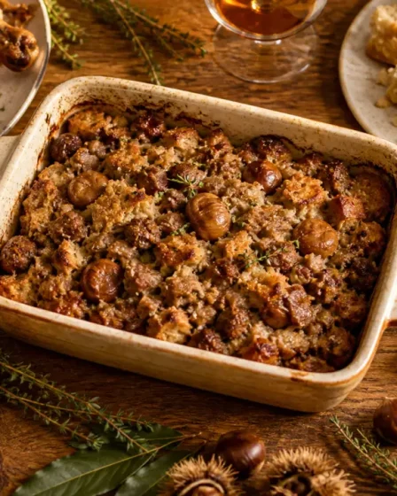 Farce noel pour volaille aux marrons, cognac et chair à saucisse