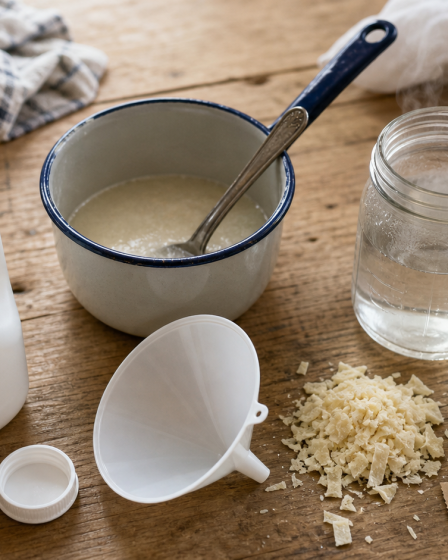 Lessive savon de marseille maison : recette en image, savon et ingrédients.