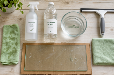 Nettoyant à vitre maison au vinaigre blanc 200 ml, sans traces sur la vitre