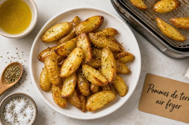 Pomme de terre sautées air fryer, croustiantes, séchées et dorées