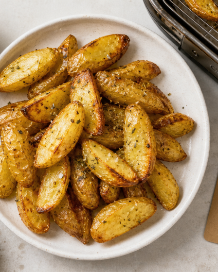 Pomme de terre sautées air fryer, croustiantes, séchées et dorées