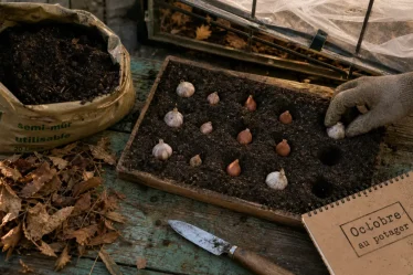 Que planter en octobre au potager : bulbes d’ail, compost et paillage d’octobre