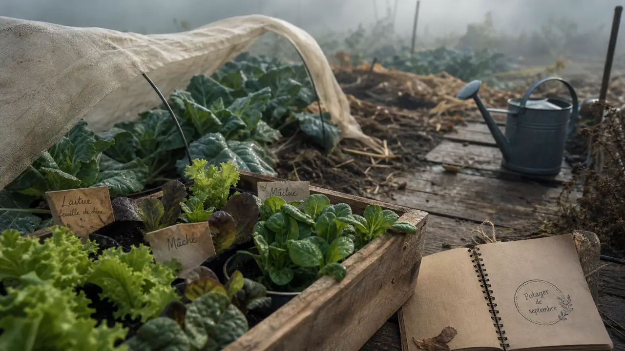 Que planter en septembre au potager : salades, choux et mâche, voile d’hivernage