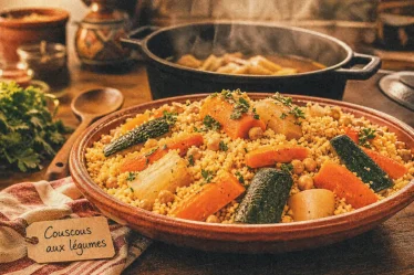 Couscous legumes recette : semoule légère aux légumes et pois chiches