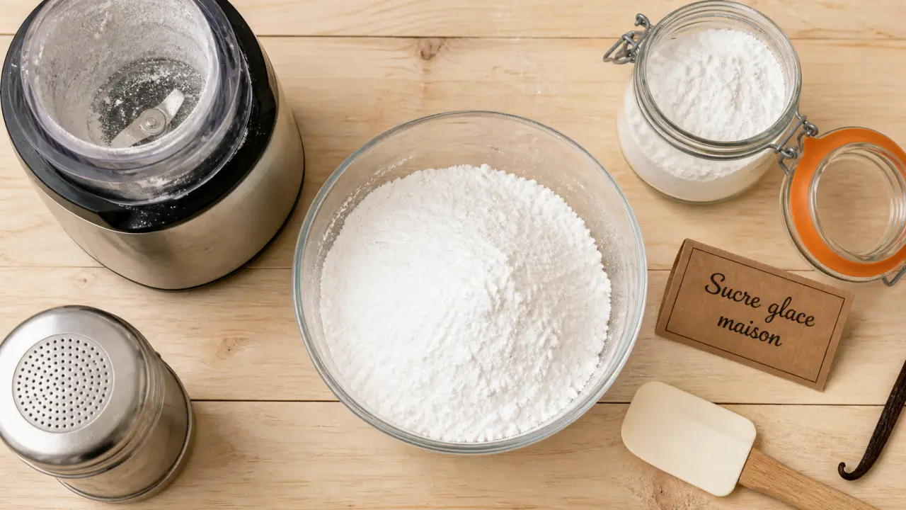 Recette sucre glace maison en 2 minutes, sucre glace au blender