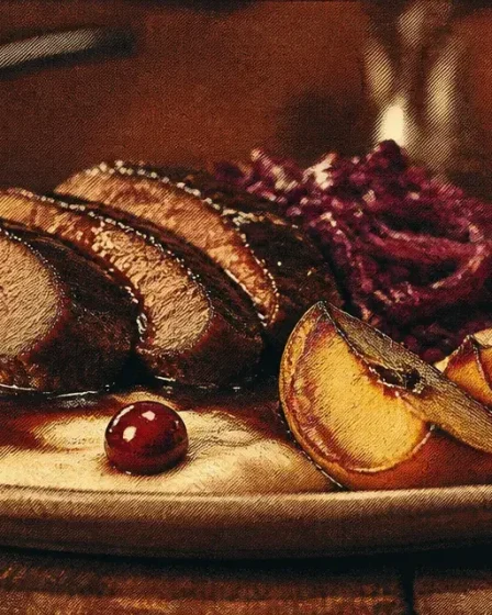 Accompagnement pour sanglier : rôti de sanglier avec purée de céleri-rave et chou rouge braisé