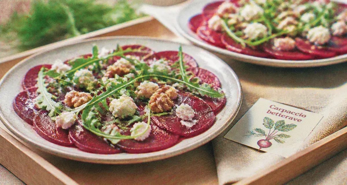 Carpaccio de betterave, recettes entrées simples et originales