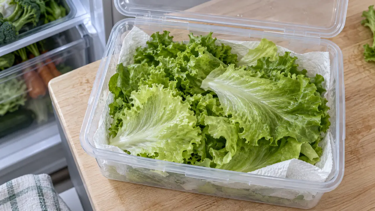 Conserver la salade au frigo : feuilles bien essorées