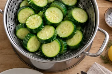 Cuire courgette vapeur 6 minutes, rondelles vertes à la vapeur