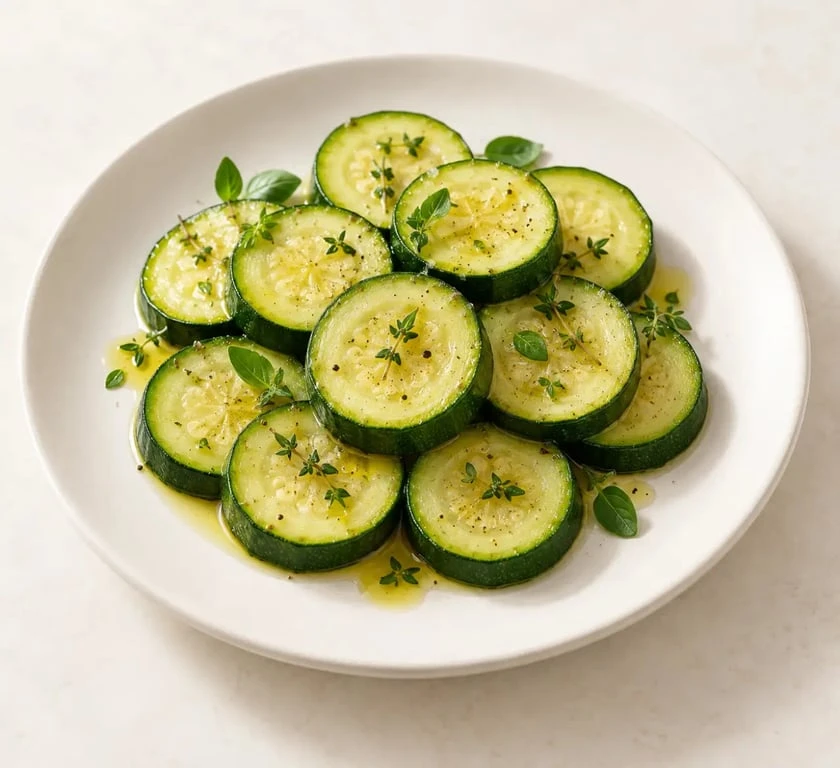Courgettes cuites à la vapeur, tendres et légèrement al dente