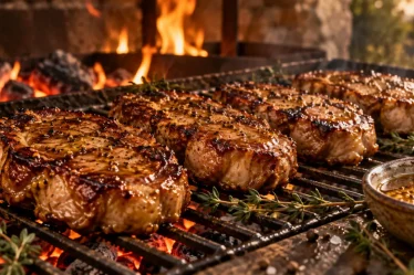 Marinade pour échine de porc au barbecue : tranches miel-moutarde sur grille
