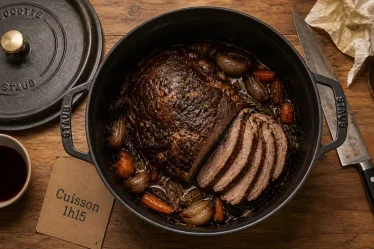 Temps de cuisson rôti de sanglier 800g en cocotte : 1h15