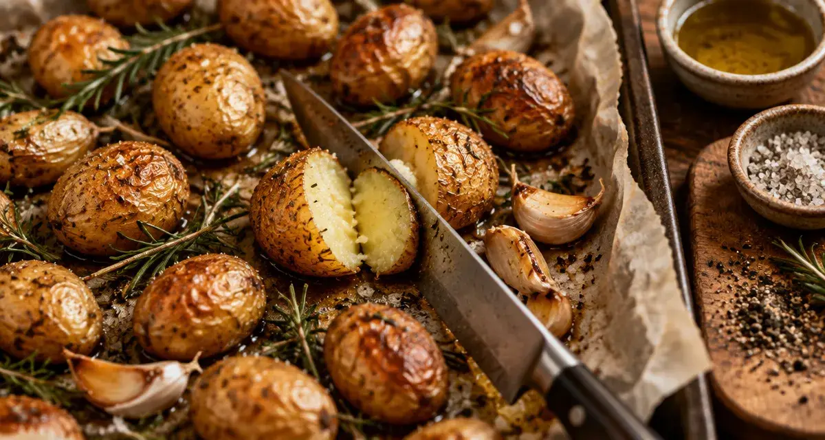 Cuisson pomme grenaille au four 200 °C : pommes dorées, cœur fondant