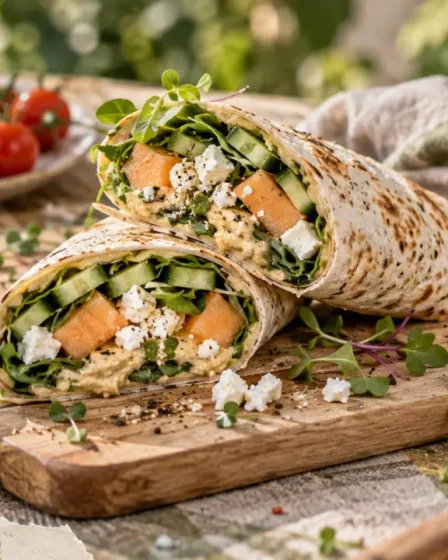Plats sans cuisson : wraps frais et houmous, sans four