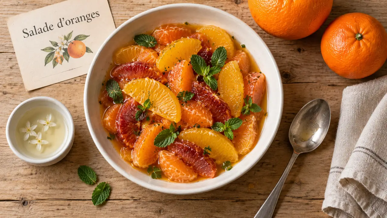 Quel dessert après une raclette ? Salade d’oranges fraîches à la menthe