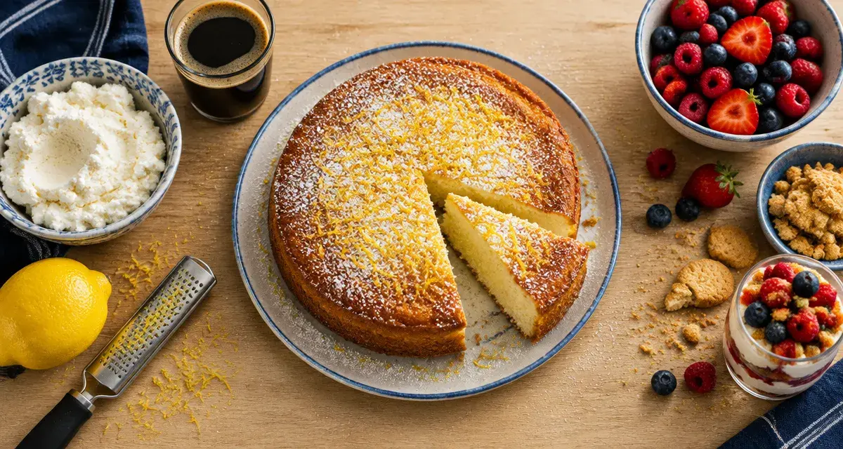Recette ricotta dessert : gâteau citronné fondant à la ricotta